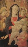 Master of The Castello Nativity The Virgin and Child Surrounded by Four Angels (mk05) oil painting reproduction